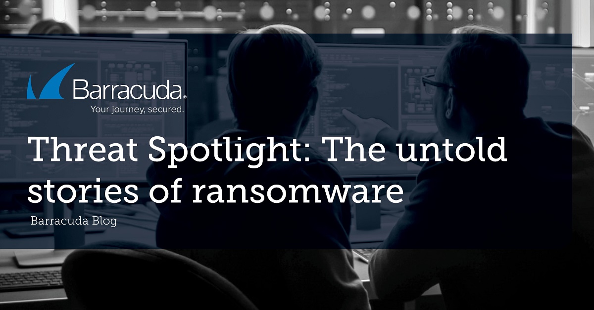 barracuda's tweet image. Here’s a closer look at the latest #ransomware attack patterns and insights about prevention and recovery fal.cn/3rk7c