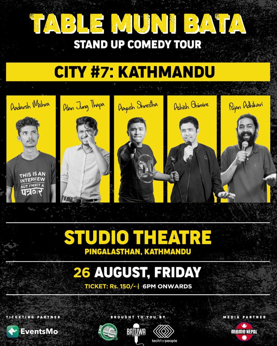 Stand up comedy show 
Now in Studio Theatre.
Pingalasthan, Gaushala.
#standupcomedy #studiotheatre