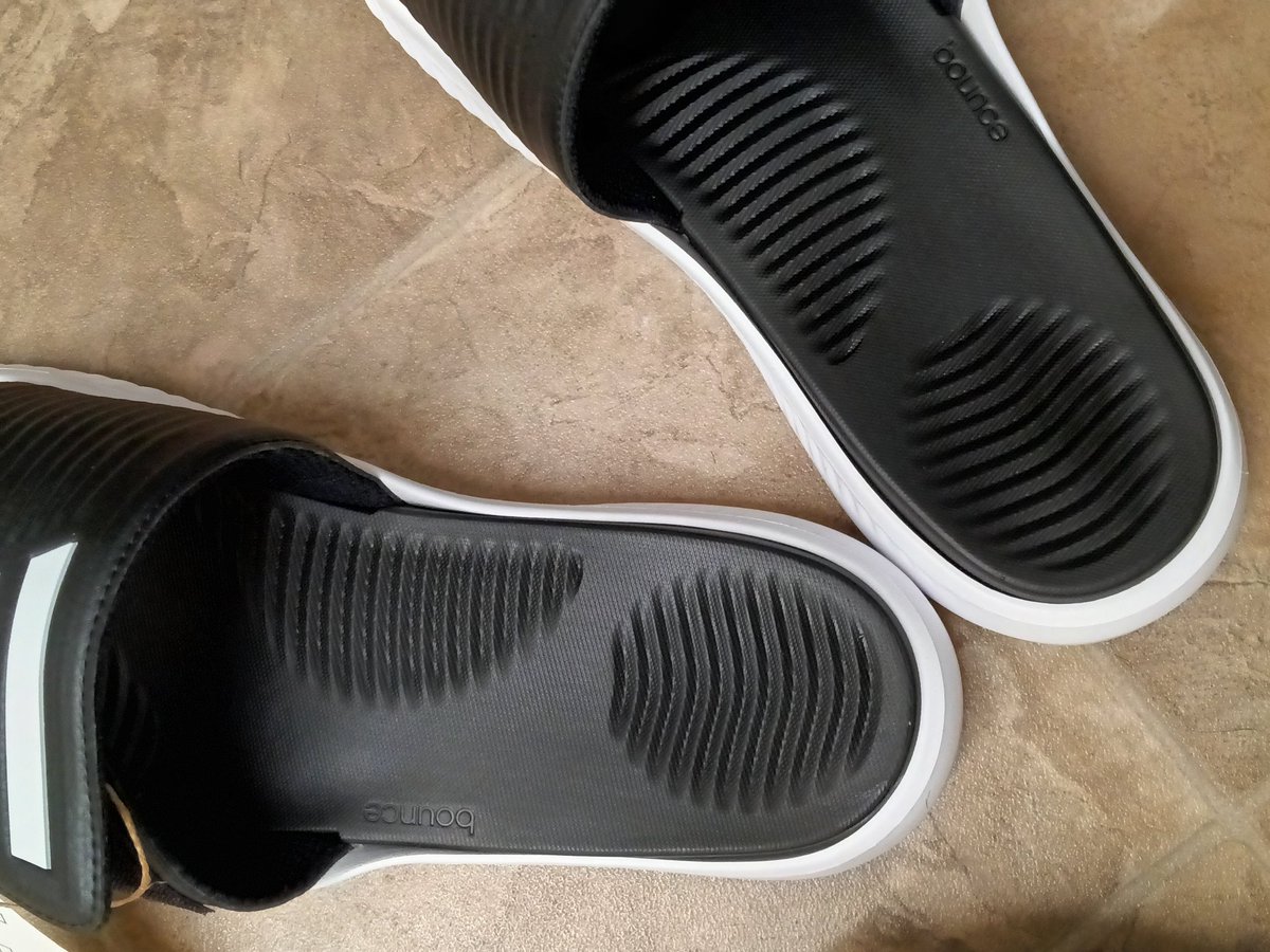 2005Daddyj's tweet image. Why y'all ain't tell me about these Alphabounce. Shouts to my sweet Noodle for chewing up my Adissage. She knew I needed better. I'm never going back and she's getting a special treat #HouseSlides #MansBestFriend