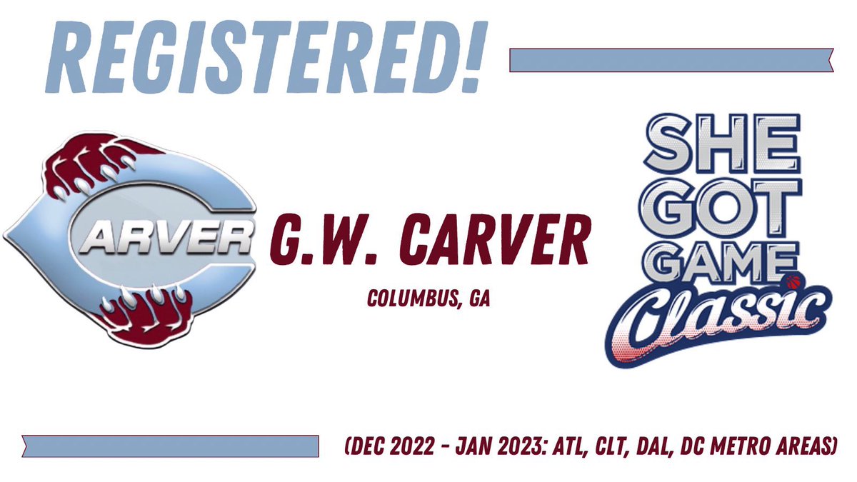 They’re In! @gwcarverwbb #SGGC22