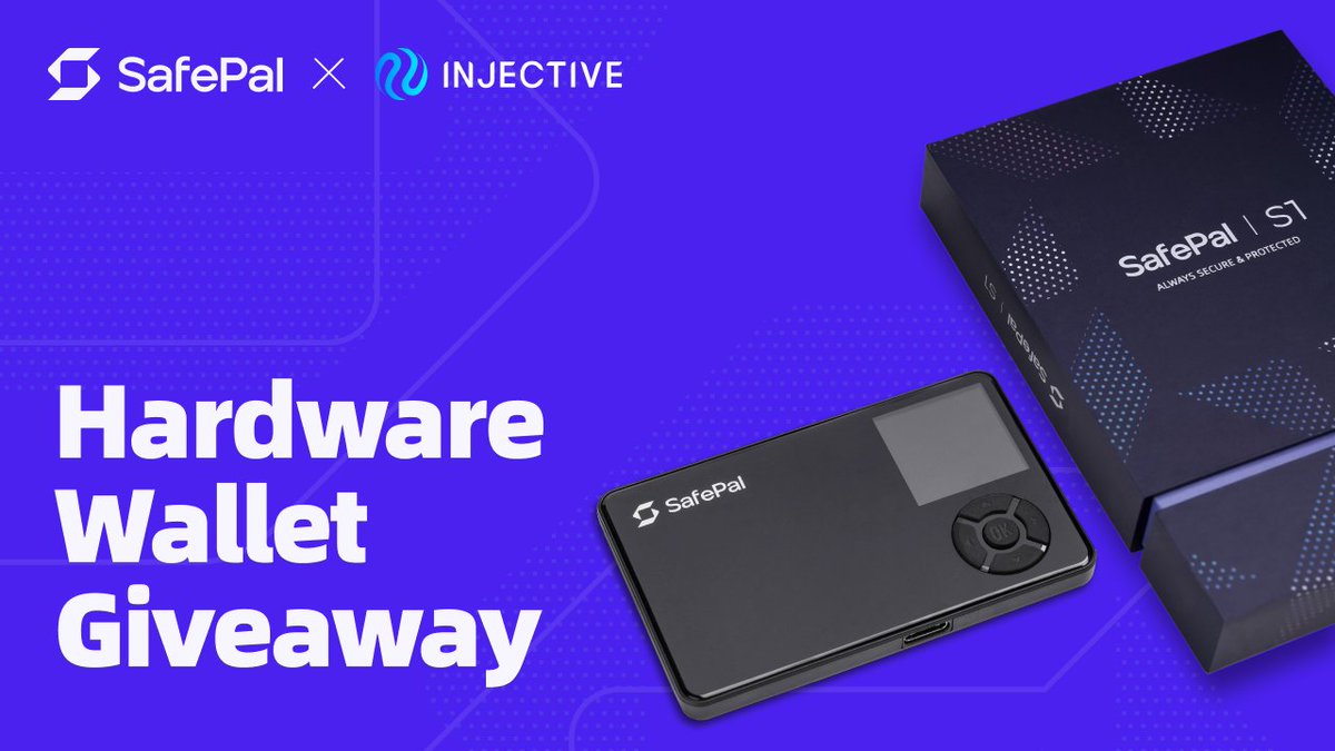 iSafePal's tweet image. Secure your @Injective_ assets with @iSafePal

Follow @Injective_  &amp;amp; @iSafePal
 
Like
Retweet
Reply 

A chance to win 1 of 3 Hardware Wallet
Winners announced in 7 Day

How to secure your $INJ with @iSafePal Software, Hardware, or Extension Wallet
blog.safepal.com/inj/