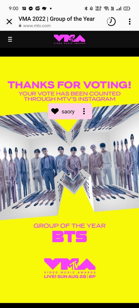 Sobinshi's tweet photo. @ON_BTS1 Aquí más votos !! SIGAMOS VOTANDO!!!!
#YetToCome #BTS_Proof
#ReadyForProof @BTS_twt https://t.co/dvQYRX2nD4