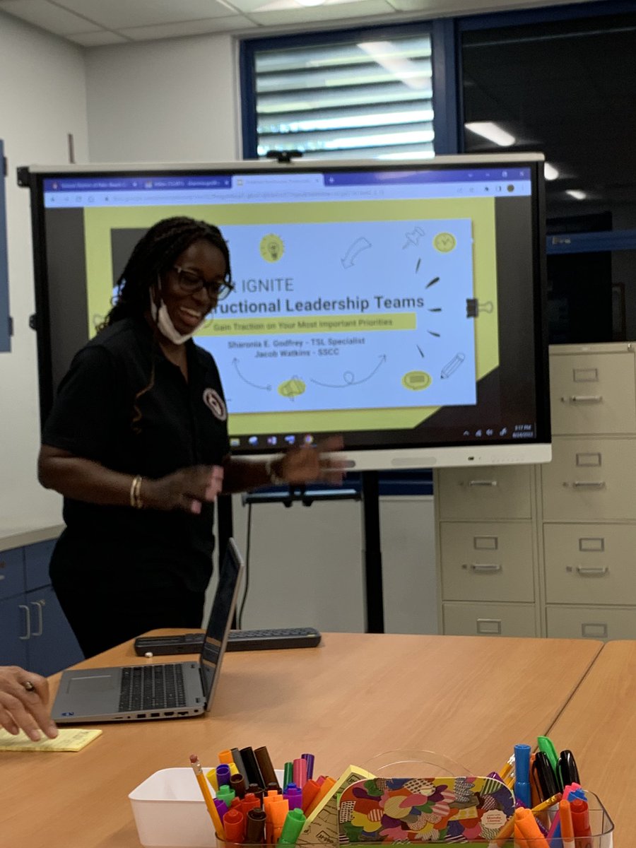 CFriessPBC's tweet photo. Our ILT was off to a great start by having our spectacular TSL Specialist @LetsRead_ITeach & SSCC @JacobW_SSCC explain how to utilize the 5 Star Agenda and #ProjectIgnite structures! @CPedraza_AP @SDPBCProfDev @carlene_millen @pbcsd @NorthmoreElem https://t.co/hXJY0tawZ7