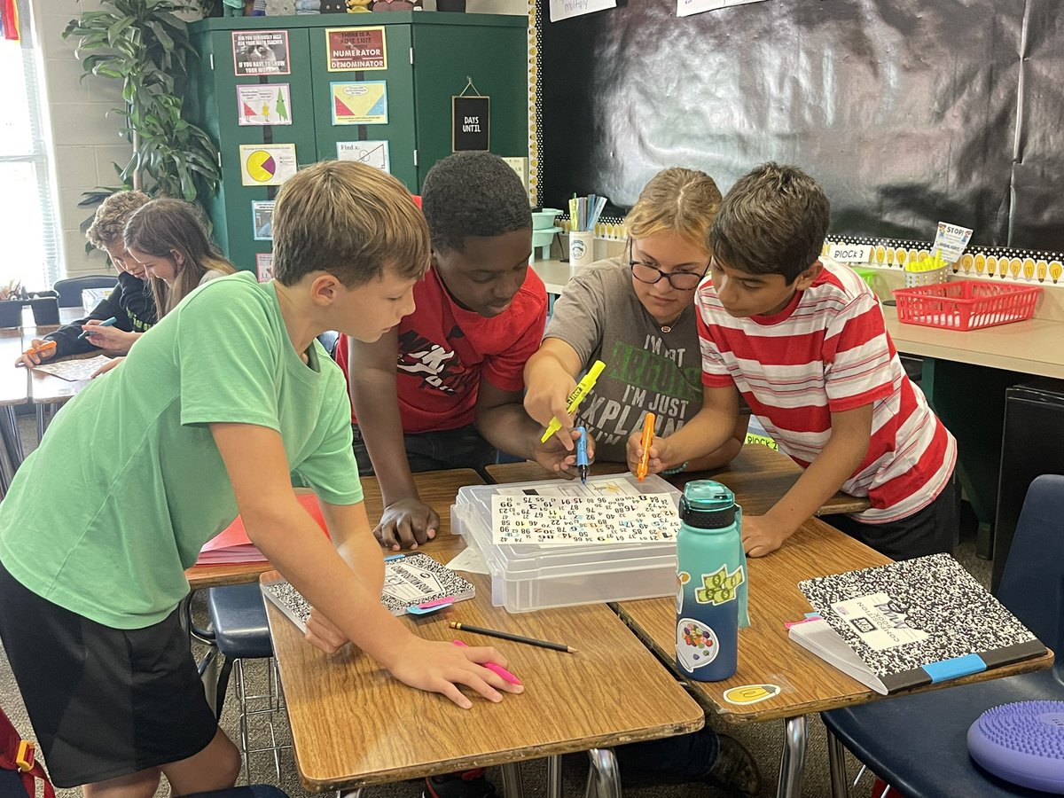 humphreys_math's tweet photo. When your kids are so engaged, they don’t even know you took a picture of them🤗 #winning #teamwork #cantdoitalone #everyoneplaysapart #mathtalk #thinkingclassrooms #findthosepatterns @CryarCISD https://t.co/hvfo1Kg37i