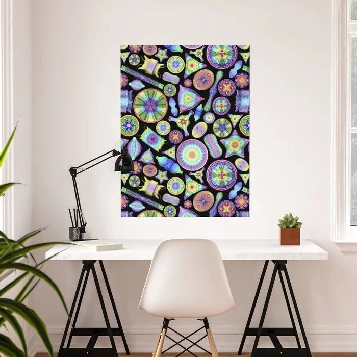ScientistSnap's tweet photo. Ive hadcseveral sales on @society6 recentlt for posters and it must be for students decorating their dorm rooms. I sold one of my Ernst Haeckel Rainbow Diatoms tossed version on black.  I love it as wall art. 
.
.
.

#ernsthaeckel #haeckel #diatoms #diat… https://t.co/tcjt3gbHuU https://t.co/WFv5iN6bmr