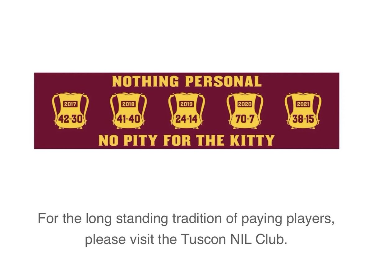 RedditCFB's tweet photo. An NIL group for the Arizona Wildcats misspelled Tucson in the website they purchased (now deleted), so their rivals up north at America’s #1 Innovation University did the natural thing and bought the website to troll them. https://t.co/9cs3Bc7Mta