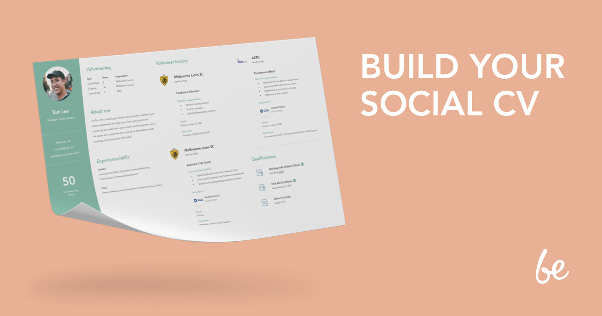 BeCollective_'s tweet image. Want to track your social impact? Capture your volunteering in a verified Social CV with Be Collective! To get started, visit: bit.ly/3POeKPi

#SocialImpact #career