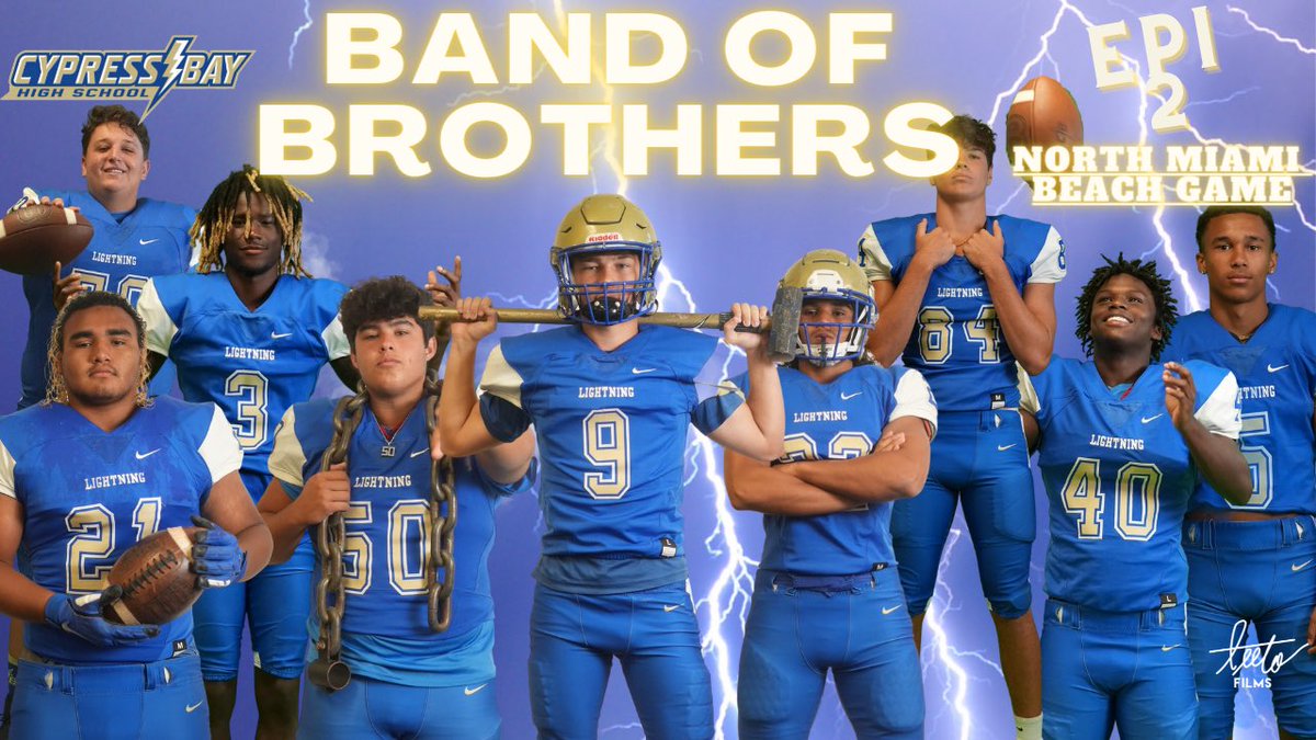 CBH_Football's tweet photo. Band Of Brothers Episode 2 NOW STREAMING! 24-12 WIN Against North Miami Beach! ⚡️

First Week Of Competition And A Great Way To Start off The Year!! 

🏈New Episodes Every Tuesday. Follow &amp; Subscribe TeetoFilms Youtube For The Updates!

TeetoFilms Youtube- https://t.co/lpVn0qwbOk https://t.co/8e6aARJwzE