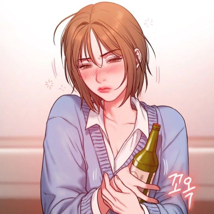 asami_008's tweet photo. Why so cute this girl?! 
Although, she's drunk. 

🌻 Kim minji 💕

#badthinkingdiary #yurimanhwa https://t.co/89Ms61RfT0