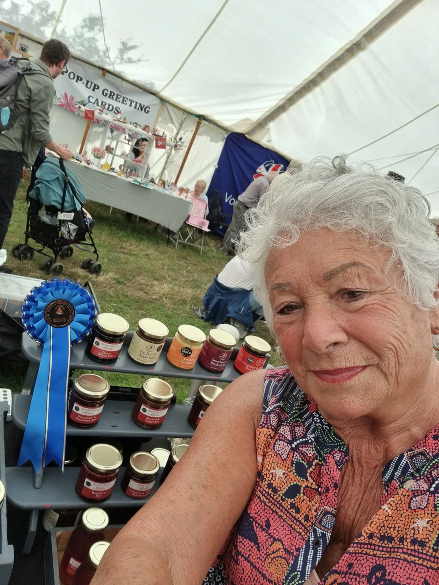 I got 2nd in the Egton Country show for best stand competition. I have never won one of these before. #countryshow #Egton #rosette @Millers_Larder @Yorkshirefam @yorkshiremedia @local_food @deli_tracey @dashofprosecco @WorldJamFest