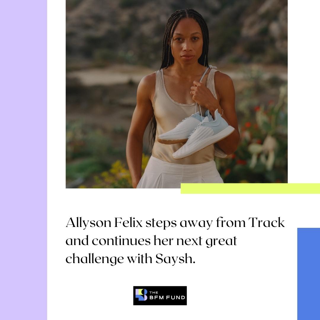 We are proud to invest in <a href="/BySaysh/">Saysh</a>  and join <a href="/allysonfelix/">Allyson Felix</a> on her journey!

"launched in June of 2021. The venture was created for women and by women and considers all facets of life including motherhood."

Learn more:
linktr.ee/TheBFMFund 

#BlackFounder #Trackstar #Olympian