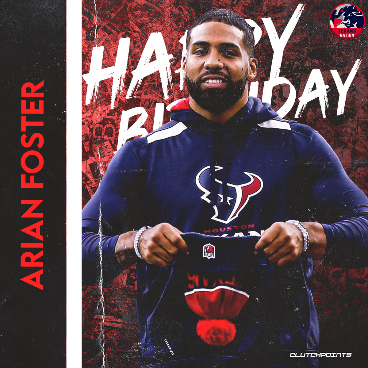 Join Texans Nation as we greet 4 x ProBowler, Arian Foster, with a happy 36th birthday 