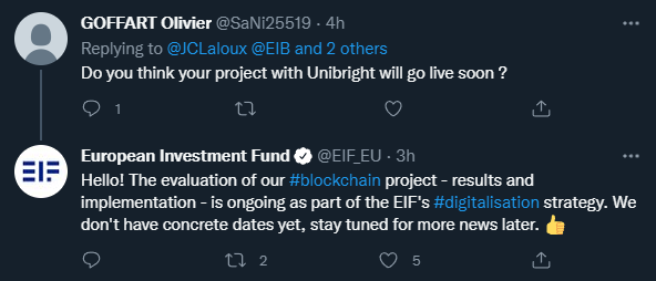 pasomecoin's tweet photo. @AltcoinDailyio Usage of the Baseline Pattern at European Investment Fund 
https://t.co/iUuOD35YRg

https://t.co/eWyNlWCHod

@EIF_EU @baselineproto @BaseledgerNet @UnibrightIO 
#baselineprotocol #EIF #EU #blockchain $ubt https://t.co/QoYQ0gkSGs