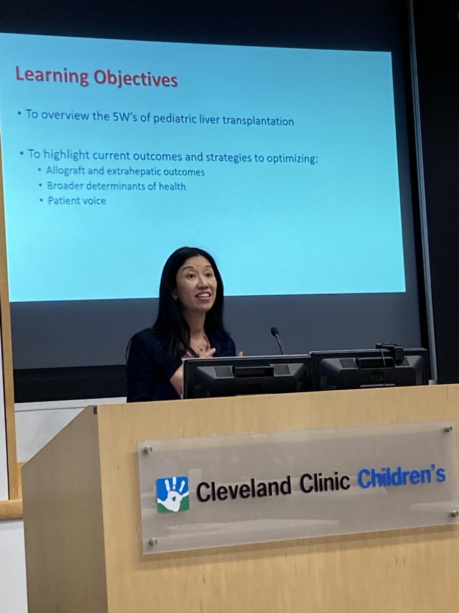 A great talk by @VickyNg @CleClinicKids #JamesTedEnglePediatricLiverTransplantLectureship