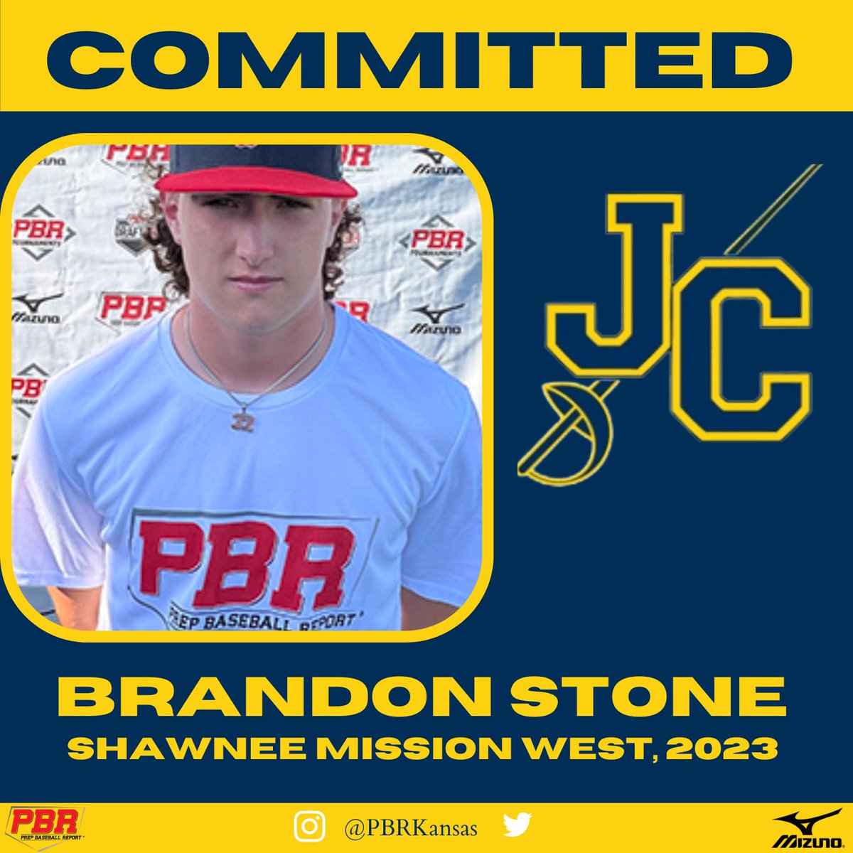 PrepBaseballKS's tweet photo. RHP/1B Brandon Stone (Shawnee Mission West, 2023) commits to Johnson County CC

@b_stone3204
@SMWsports 
@JCCCBaseball

👤PROFILE: https://t.co/7YZrN8GQbx https://t.co/6Rc8RuRDpc