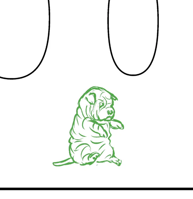 きっちり下絵したら描けない類いの子😅 