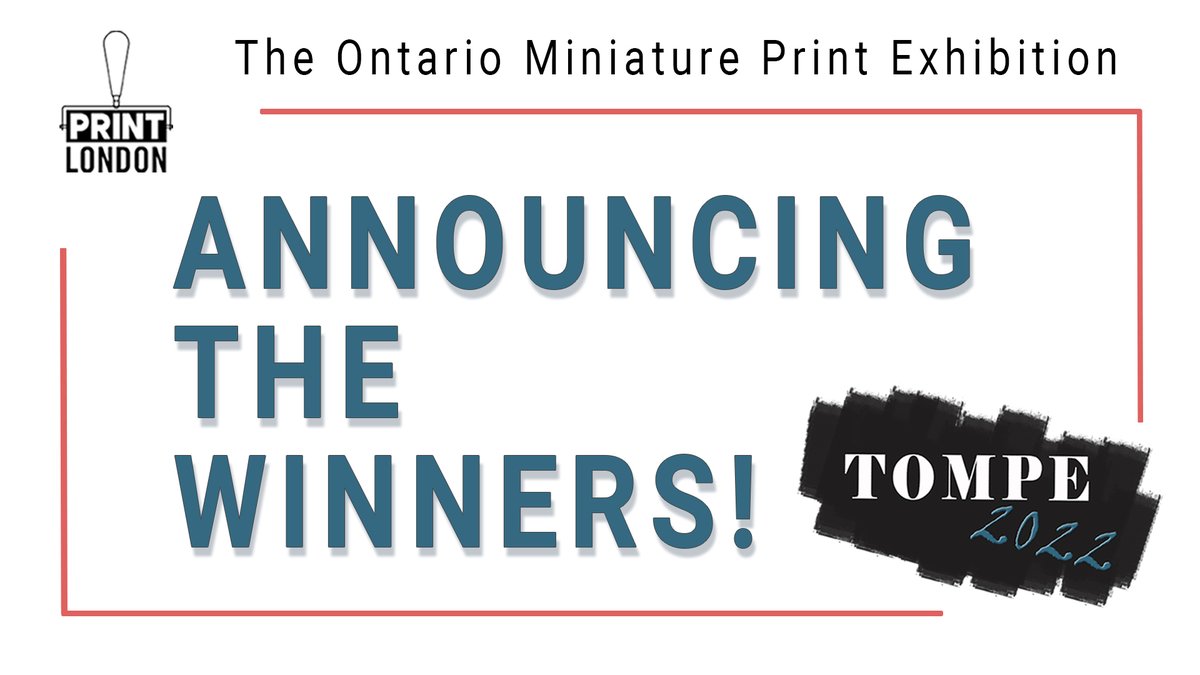 PrintLondon00's tweet photo. Print London is thrilled to announce the winners of The Ontario Miniature Print Exhibition (TOMPE2022). 
A national Open Call to professional artists for TOMPE2022 attracted nearly 250 submissions from across Canada. https://t.co/JYG9QD4wEQ