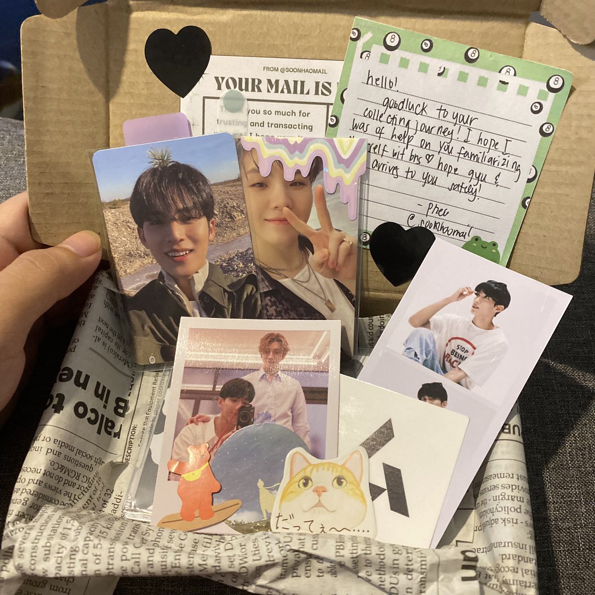 jeymsmiko's tweet photo. 1/5 of mingyu kambing is home (my first bns transaction ever π€§)
ty @soonhaomail #bdcproofs https://t.co/ZUOALZkS7J