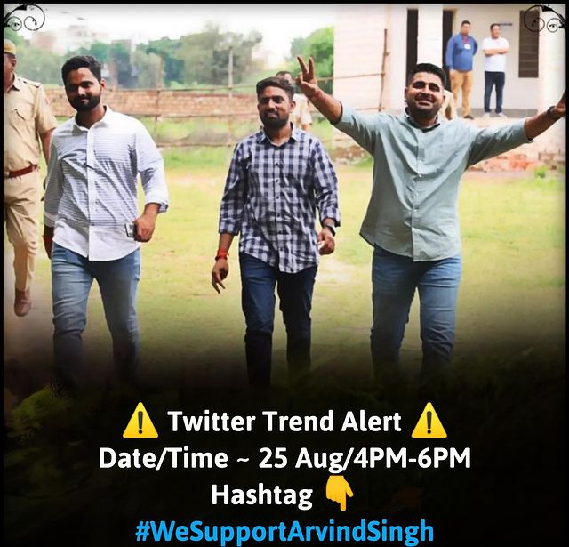 rajput_of_india's tweet photo. ⚠️ Twitter Trend Alert ⚠️

Date/Time ~ 25 Aug/4PM-6PM

Hashtag ⬇️

#WeSupportArvindSingh https://t.co/SShkPw1Zqt