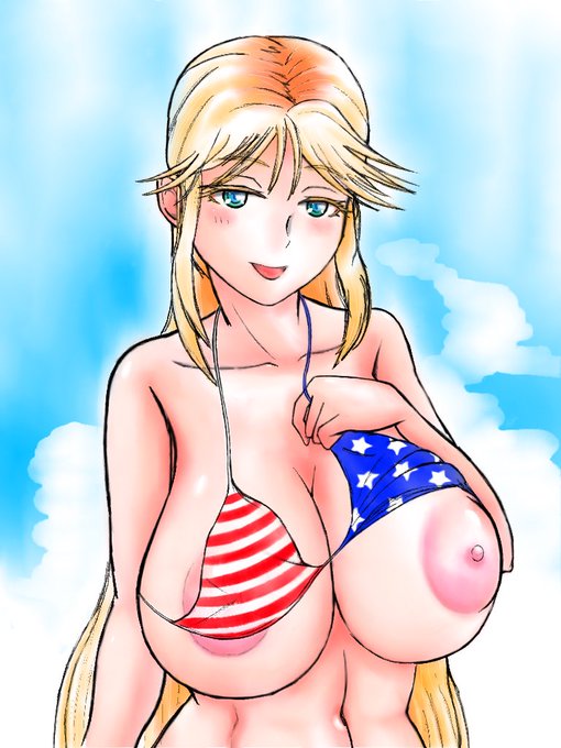 うちのママ描きました。
アメリカ水着ってエロいよね… 