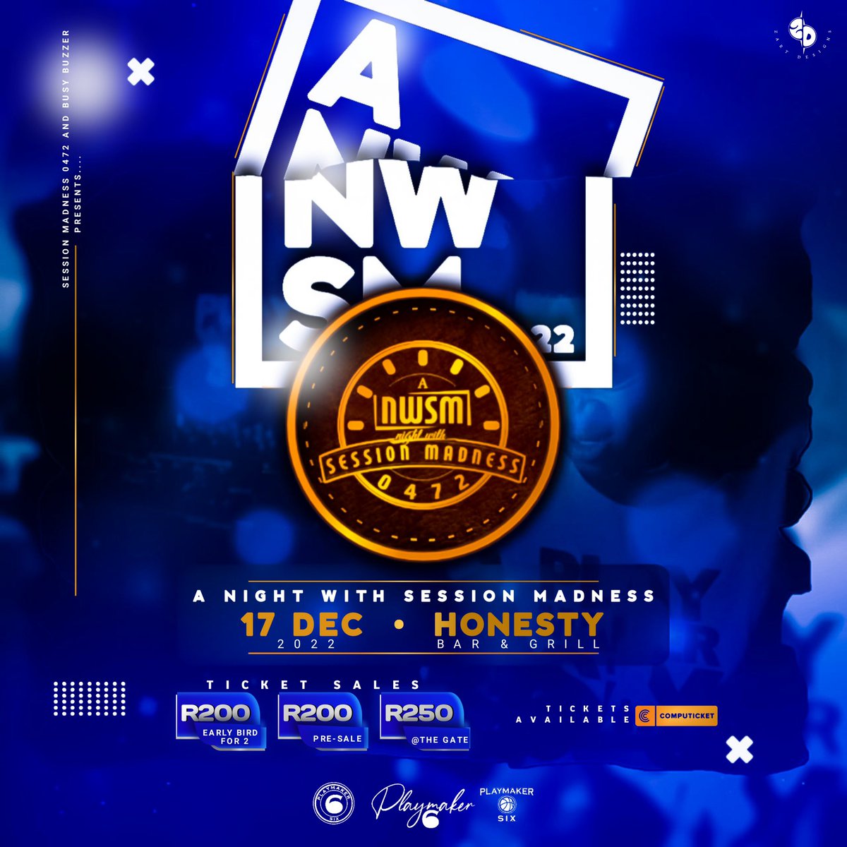 BusyBuzzerMuziQ's tweet photo. Don’t be 'umahamba yedwa!' Get the Squad together on 17 December 2022 (A Night with Session Madness ) at Honesty Bar&amp;Grill  and feel the vibe!

Note:
Early bird R200 for 2
Presale R200 
At The Gate R250 https://t.co/0G3Zy7hFR0