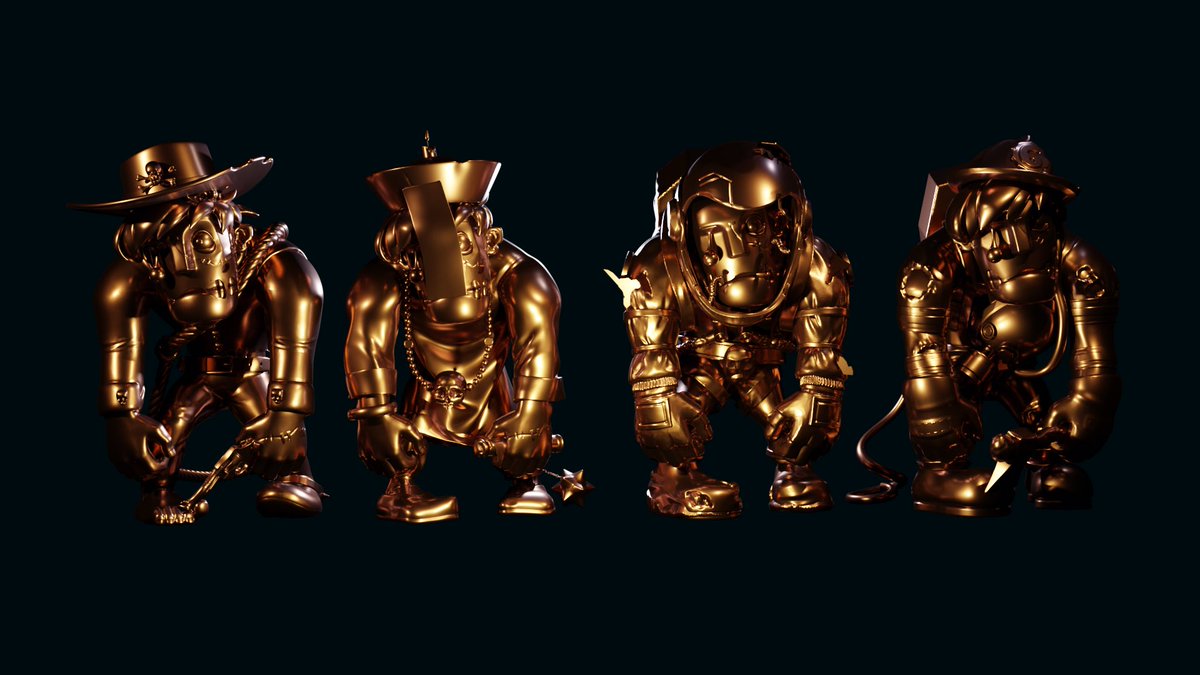 Bold in Lustrous Gold.

Introducing the Super Legend Series — Spaceman, Pirate Captain, King and Emperor.

Making up only 12 of the 10K Zombie Army NFT collection.

#NFTs #NFTCommunity #nftcollector #nftart #zmax #zombiemax