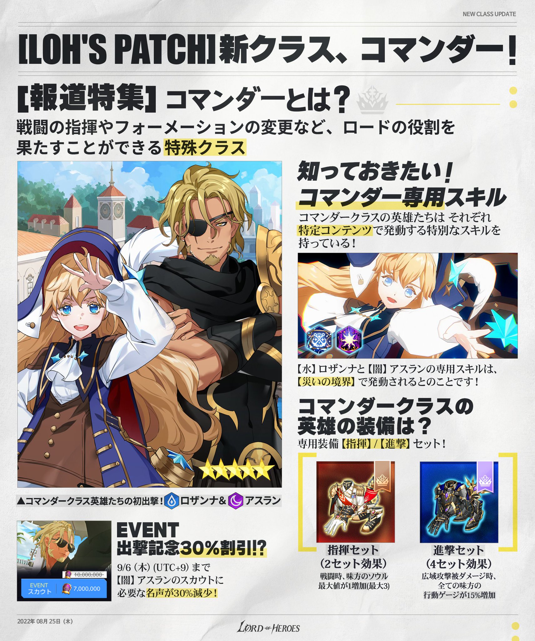 【公式】世界革命RPG ロードオブヒーローズ on Twitter "／ 新クラス 「コマンダー」登場！ \ ロード、ロード！ 今日の