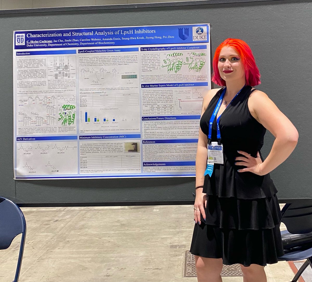 I’m so thankful to everyone who stopped by my poster at the medicinal chemistry session tonight at #ACSFall2022 #ACSChicago ! 
This has been my favorite conference to date and I had such a great time networking and meeting everyone! I can’t wait for the next one 💕