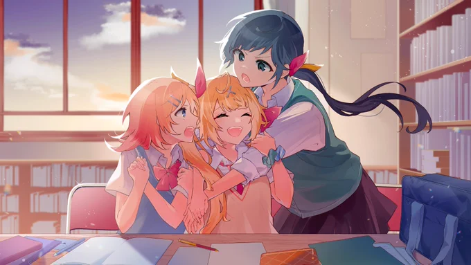 センパイ。/ 星川サラ様 × Hanon様 ×Kotoha様イラストを担当させていただきました。よろしくお願いいたします  