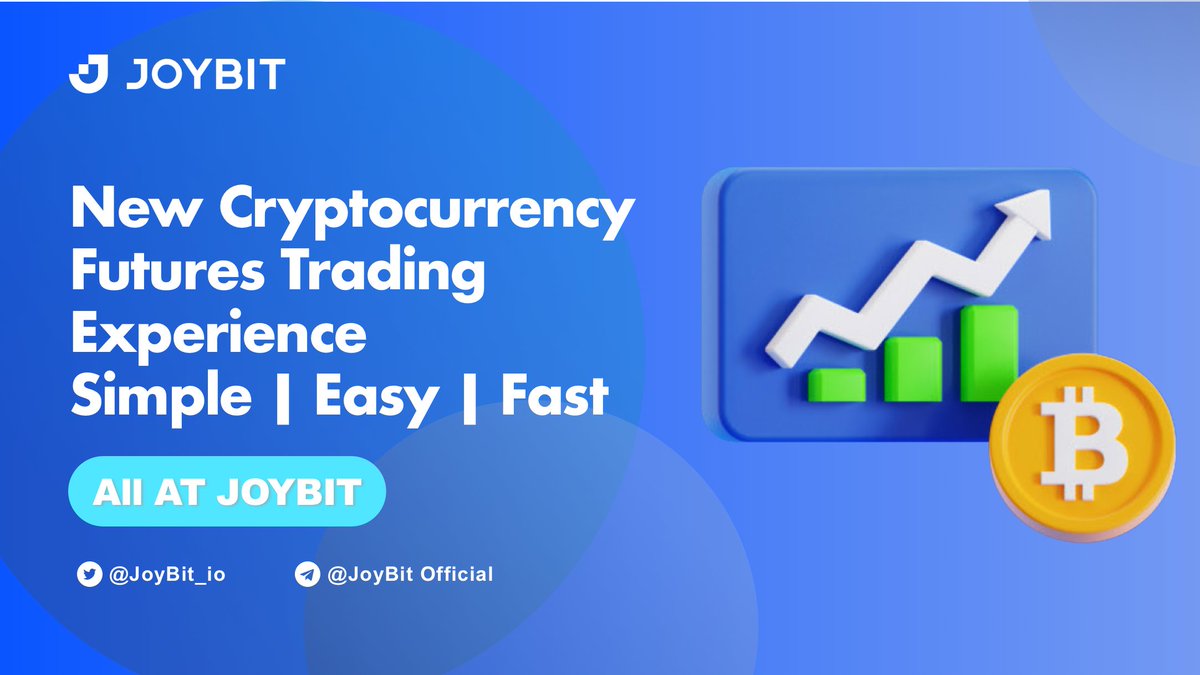 JoyBit_io's tweet photo. Be the first to try the new #Crypto futures trading
Buying, selling, trading, earning just got simpler, easier and faster
Join #JOYBIT today and maximize your earnings!
#Bitcoin #Ethereum #Futures https://t.co/WtEx2AoIsp