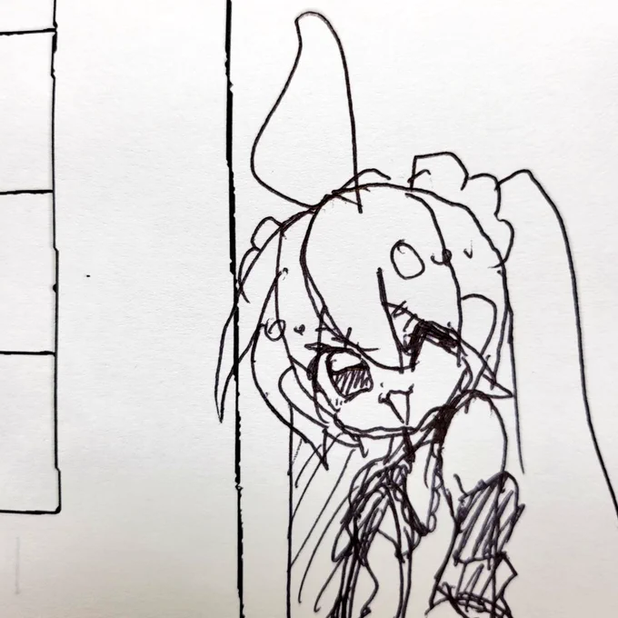 これは携帯会社の問い合わせ電話番号に繋がらず10分待機していた時に描いたなとミ
2億年ぶりに描きました
いやまじで
誰だこれ????もうよく分かりません。 