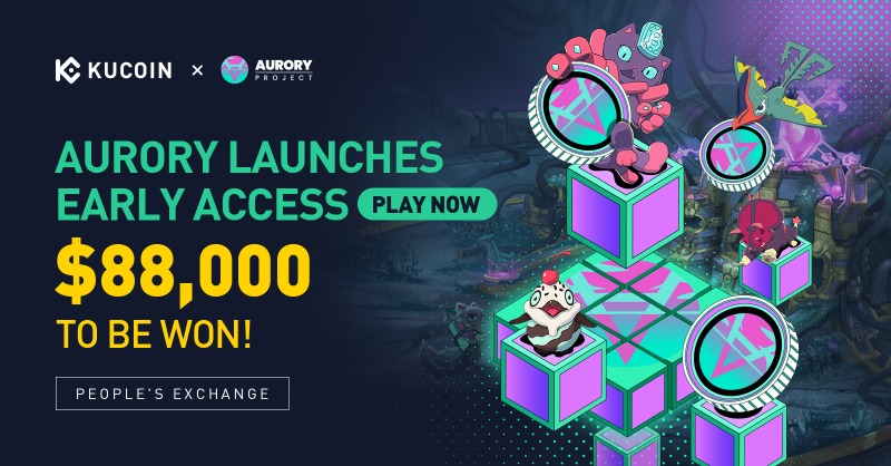 kucoincom's tweet photo. Aurory @AuroryProject Launches Early Access, Record Breaking PnE Game: $88,000 to be Won!

🎮 Join the non-trading activity to experience the game and share a 30,000 $USDC prize pool!

⏰  10AM, 2022/08/25 - 10AM, 2022/09/01 (UTC)