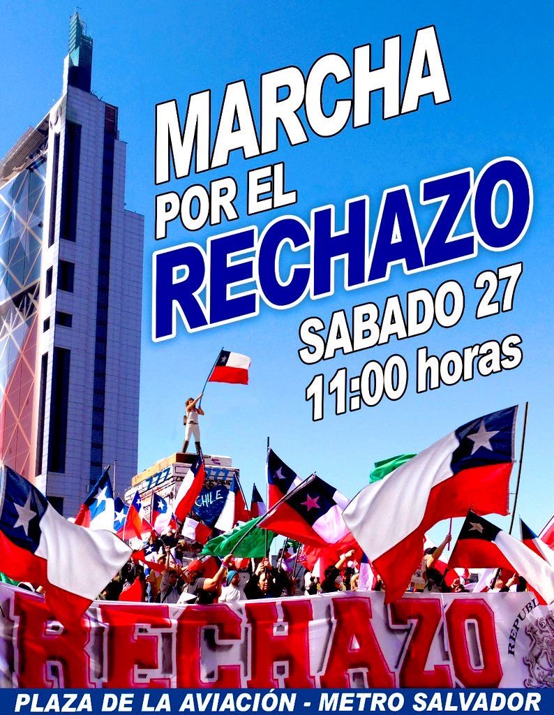 lamonsalveg's tweet photo. Vamos chilenos, es tiempo de defender nuestra libertad y nuestra democracia. #RechazoPopular ⁦@Girealaderecha⁩ ⁦@TuiterosDiestra⁩ ⁦@laderechadiario⁩ ⁦@BurAndrea⁩ ⁦@Sonjitarockstar⁩ ⁦@BarchiesiDip⁩ ⁦@carreragonzalo⁩ ⁦@melnicksergio⁩ https://t.co/c07YAXhB9O