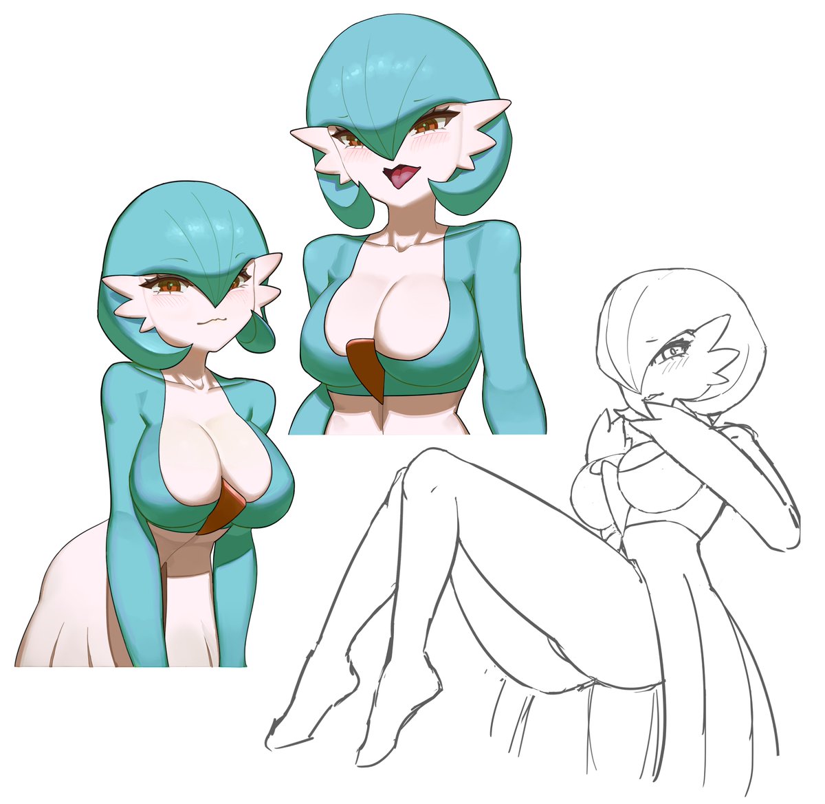 Gardevoir shiny p/luh - Desenho de sasa_otaku - Gartic