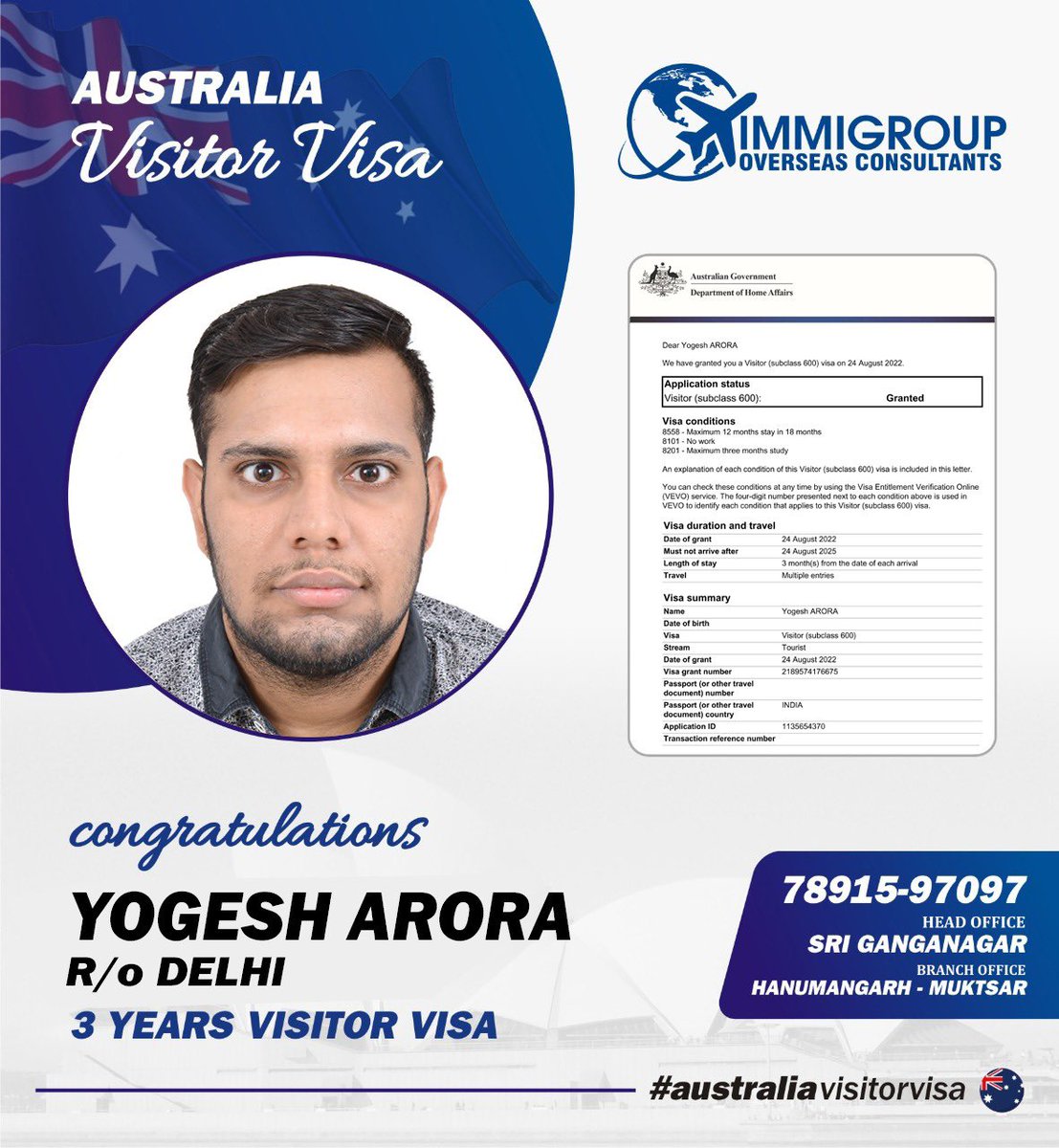 ImmigroupC's tweet photo. Recent visas. #viral #visa #Australia https://t.co/DJSkrIsGKl