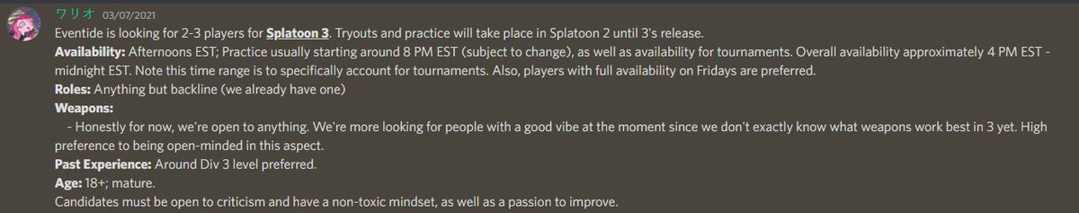 Eventide Splatoon tweet media