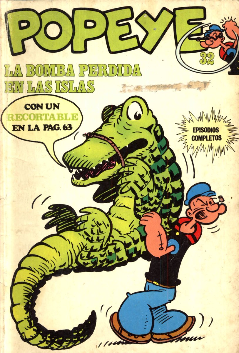 geekbroll's tweet photo. Popeye El Deso De Pilon #32 - Ediciones Buru Lan (Spain) 1973
#popeye #popeyethesailor #popeyecomics #internationalcomics #sharks #sharkweek #comics #comicsinspanish #spanishcomics #kingfeatures #kingfeaturessyndicate https://t.co/12aGWESDyR