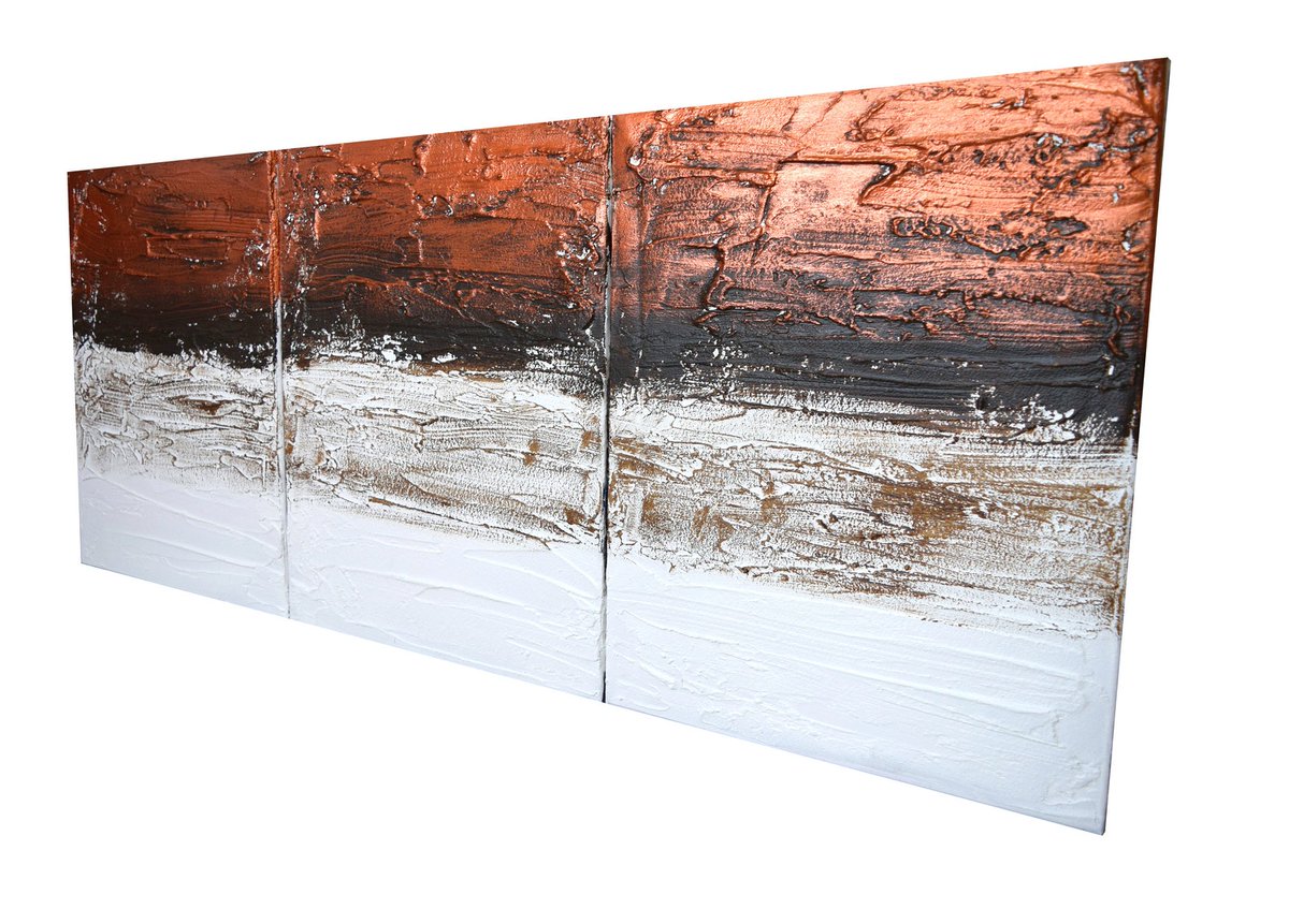 Tempoox's tweet photo. home gifts EXTRA LARGE WALL art triptych 3 panel " Copper Tones " textured painting decor in copper on canvas original abstract 48 x 20" ✋
 #ExtraLargeWall #OriginalAbstract #HomeGifts #ArtTriptych #PaintingDecor #tones #wrightsonarts #EtsyEmail

👉https://t.co/gJYIRhKBSv https://t.co/lcmlJbOyg0