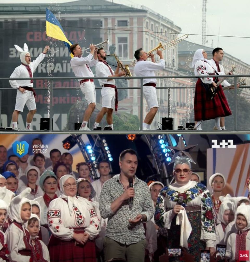 Крім постійних повітряних тривог та трагедії у Чаплиному, де Z-наzисти вбили 22 людини та 22-х поранили, українців спіткала ще одна біда - "концерт" на закритій для людей ст.м. Майдан Незалежності. Зайчиків повторили🤦‍♂️
Зараз у zомбомарафоні якраз вихваляються "тітаничною працею".