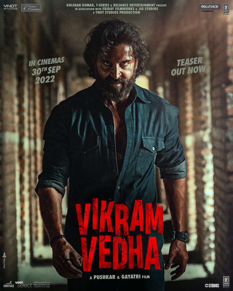 Our Chennai gang @pushkargayatri who stormed Kollywood with Orampo in 2007, is now to rock Bollywood with its all fame 'Vikram Vedha'. The team includes @iHrithik #saifalikhan @StudiosYNot @SamCSmusic @ARichardkevin #psvinod The trailer is here: youtu.be/nf51aIeEWa0