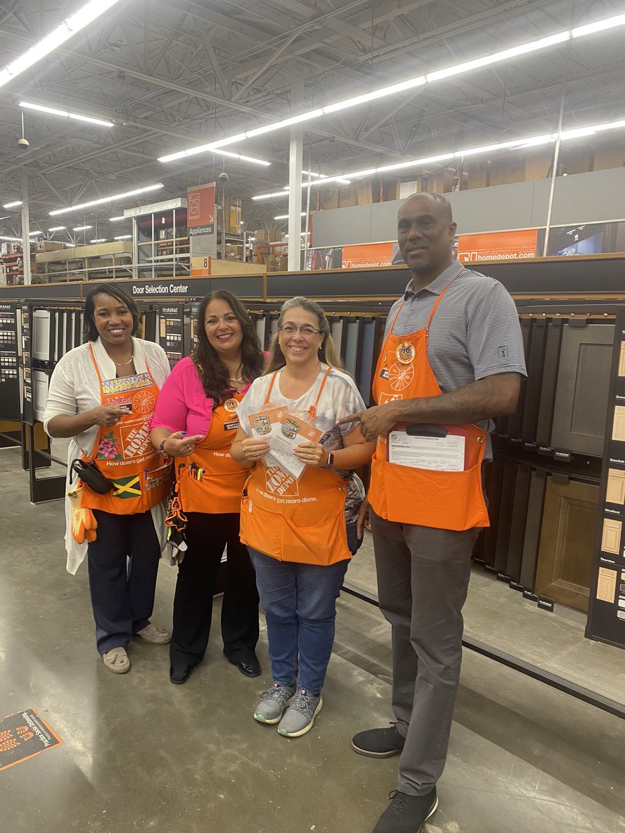 So proud and amazed with our two fabulous KD @HD0233 Becky and Pam. Recognizing them for their 5, count them 5 Perfect Kitchens sold in the last 3 weeks. Wow ☄️☄️