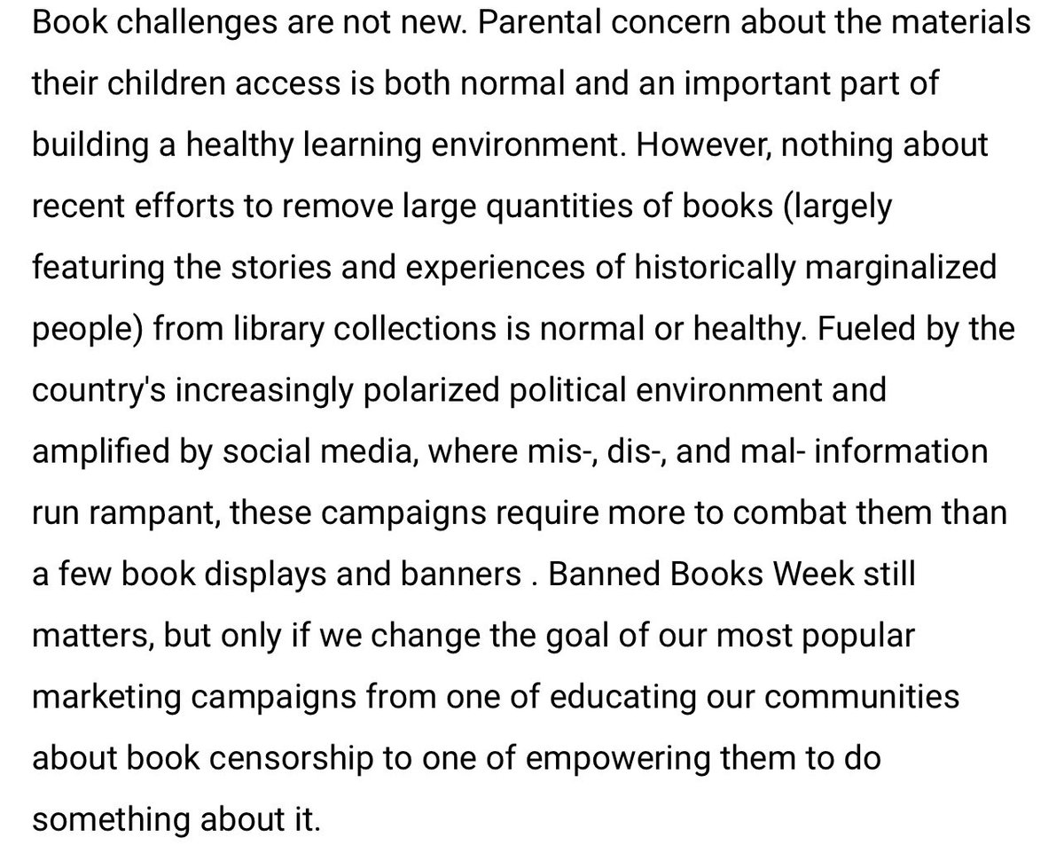 jenniferlagarde's tweet photo. What’s happening to #librarians &amp; #teachers, who simply want to do their jobs by connecting readers w/books, is rooted in MIS, DIS &amp; MALinformation. If we don’t connect #BannedBooksWeek week w/#informationliteracy this year forward, we’ve missed the point. https://t.co/YOjmlkGPUn https://t.co/uhMhAXTvPB