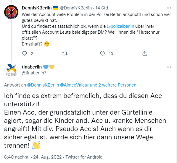 HSB_Forum's tweet photo. Ja Tina. #JeSuisHSB, ich mache mit 100ten Fakeaccs Twitter unsicher und stalke die #CopBubble. Danke für Deine klare Meinungsäußerung, die mir aber ein wenig durch dumme Suggestion seitens #TeamNoUPol_eV und Co. geprägt scheint. Stark ist Dein Glaube, aber die Wahrheit weit.🖤❤️ https://t.co/pOBh9Z6SMF
