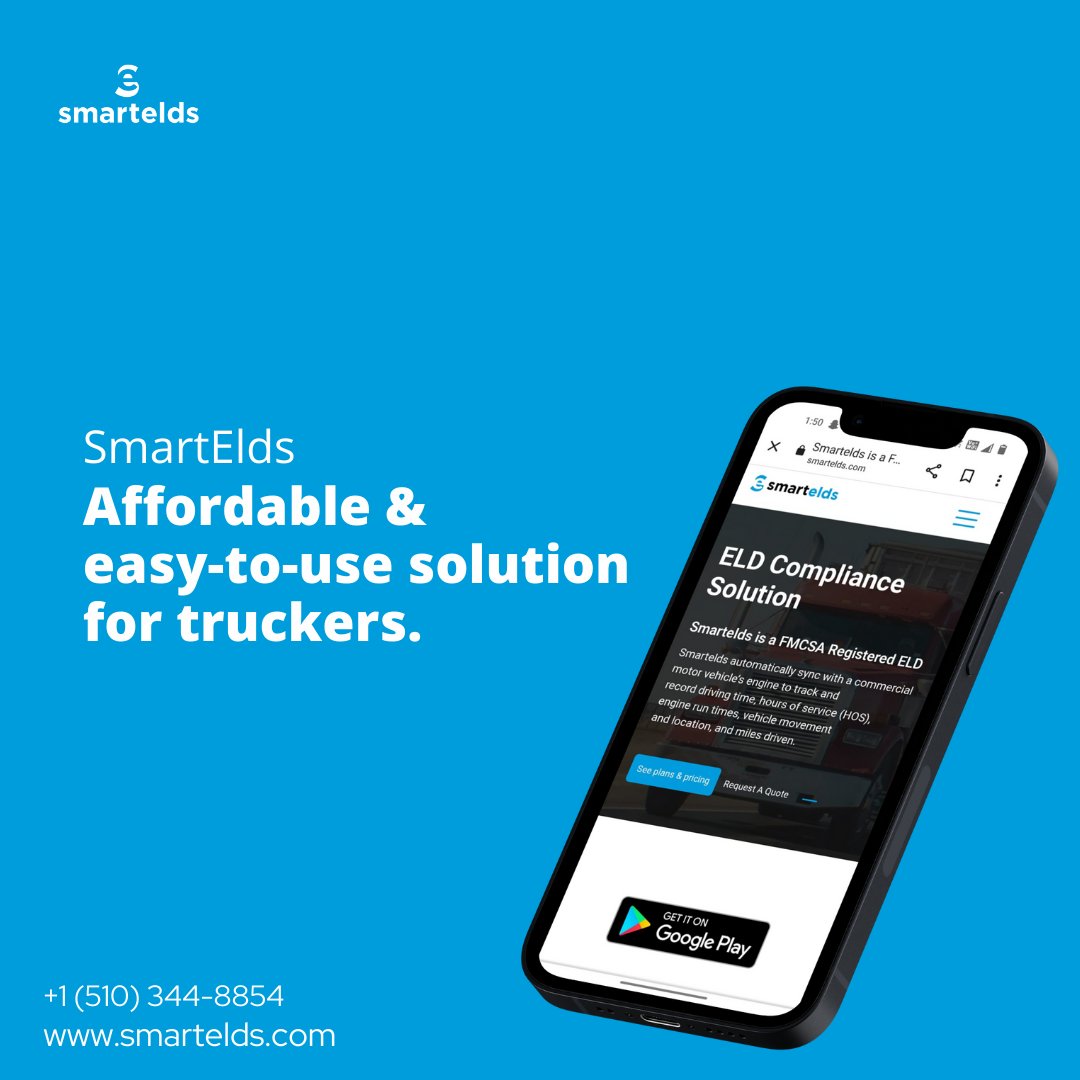 smartelds's tweet image. At SmartElds, we understand you need a business solution that is intuitive, easy to use, and helps with regulations like ELD and IFTA compliance.
Visit us at smartelds.com or contact us at +1(510)344-8854.

#eldsolution #elds #trucker #Trucking #USA #WWERaw #Gargano