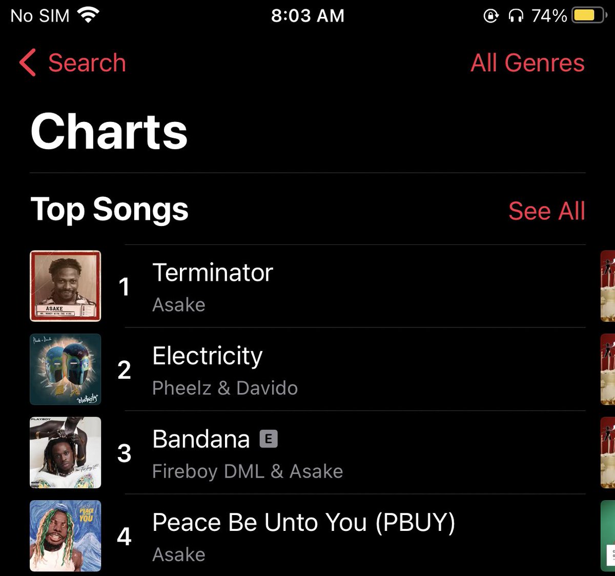 DaVidoCharts's tweet photo. “Electricity” by @Pheelz &amp; @davido moved to a new peak at #2 on Nigeria 🇳🇬 Apple top songs (+1) https://t.co/1aMBdOfLtD