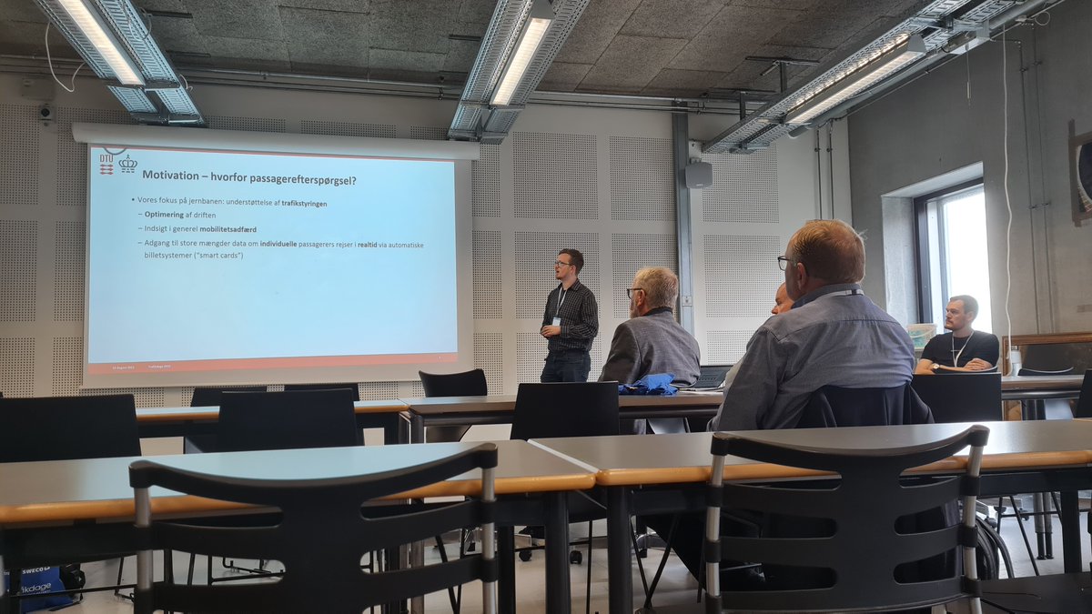 On the second day of #trafikdage, Victor Flensburg talks about using #MachineLearning for real-time prediction of origin-destination demand in rail with smart card (Rejsekort) and supply data.
Co-authors: <a href="/camilimaz/">Carlos Lima Azevedo</a>, <a href="/fmpr87/">Filipe Rodrigues</a>, Fabrizio Cerreto
Collaboration: <a href="/DTUtweet/">DTU</a> <a href="/banedanmark/">Banedanmark</a>