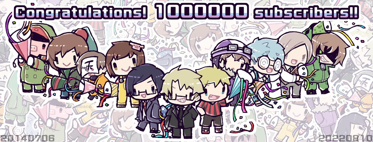 🎊チャンネル登録者数100万人突破おめでとうございます!🎊 