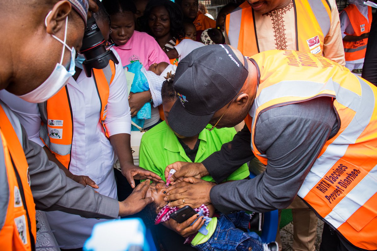 BANigeria's tweet photo. Photos from the flag-off of the 2022 #AfricanVaccinationWeek. 

At the event, the #RotaVirusVaccine was launched in Nigeria. The Rotavirus vaccine protects against rotavirus infections, the leading cause of severe diarrhea among young children.

#AVWNG
#AVW2022 https://t.co/w7TAsxwhQf