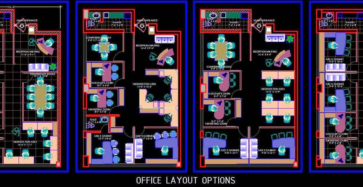 Planndesignpro's tweet photo. Office Interior Design Layout DWG Plans
 #AutoCAD #drawing of an #office #interior layout designed in size 25'x40'.
#workingdrawing #cad #caddesign #caddrawing #freecaddrawing #planndesign
https://t.co/MlM75s08Dy https://t.co/bgg0uETsZy
