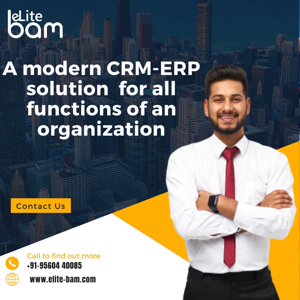 elite_bam's tweet image. A modern CRM-ERP solution  for all functions of an organization.
Hurry Up!
To know more, visit :-www.elite-bam.com
Contact us:- +91-95604 40085
#businessautomationsoftware #businessprocessautomation #businessautomation #erpsolution #erpsoftware #businesssolutions #Connexrm